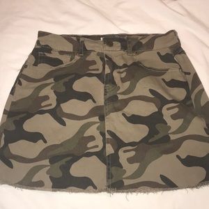 camo jean skirt